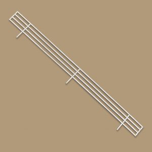 Product Stop, Fence, Hussmann, 930mm x 70mm, 3 Prong, Powdercoated White